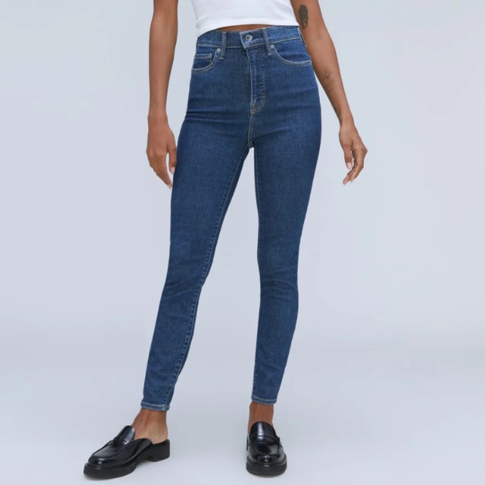 Everlane Way High Skinny Jeans 28 High Rise Stretch Blue Denim Modern Basic